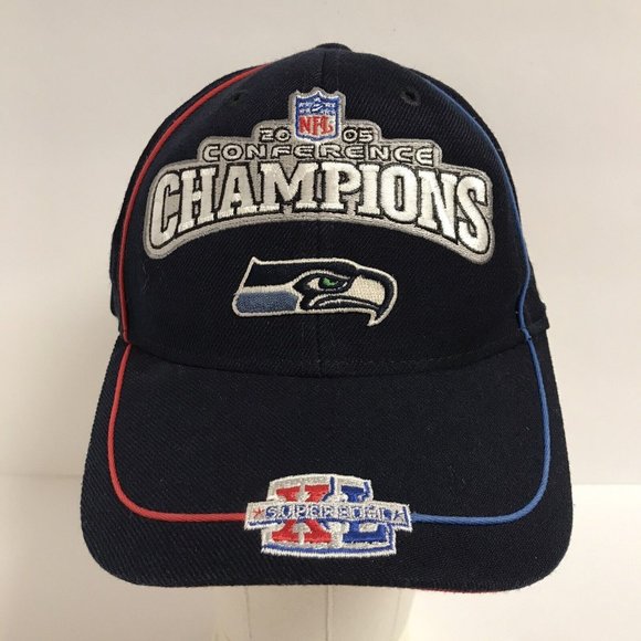 Seattle Seahawks 2005 Conference Champions Adjustable Hat - Picture 1 of 9